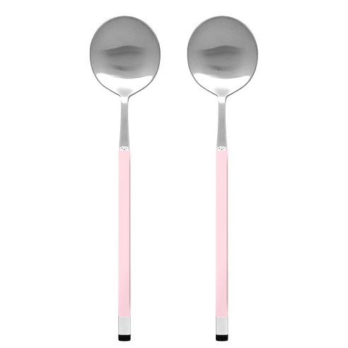 보겐 스퀘어 투톤 샤틴 디너스푼 DS, 핑크, 2개