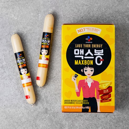 CJ제일제당 맥스봉치즈, 55g, 15개