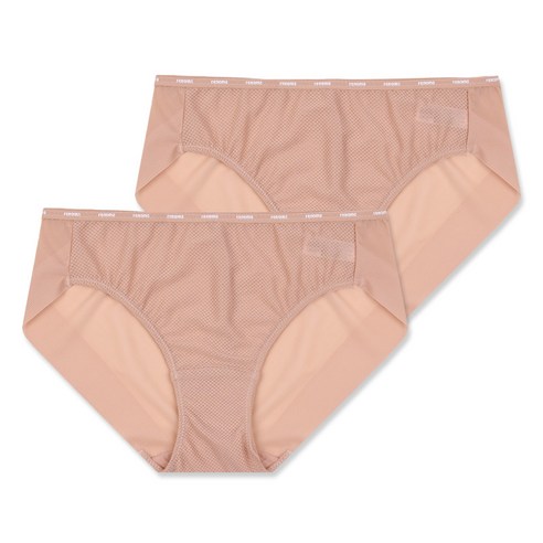 레노마 여성 느와르 메쉬헴 삼각팬티 2p