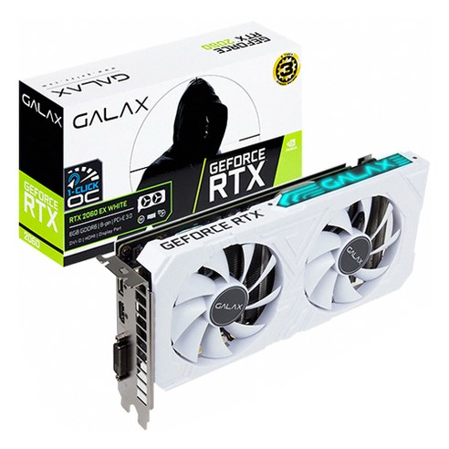 GALAX ホワイト RTX2060 6GB GALAX GeForce® RTX 2060 White Mini (1-Click OC) - PLACAS DE