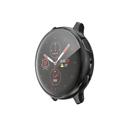 디씨네트워크 갤럭시 워치 액티브2 풀커버 케이스 40mm, 블랙, 1개