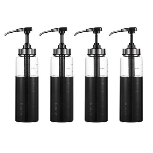TEADOYO 펌프 오일병, 500ml, 4개