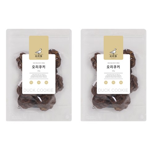 아우성 오리집 강아지 수제간식 100g, 오리쿠키, 2개