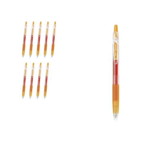 파이롯트 쥬스 젤잉크펜 0.5mm LJU-10EF, 아프리콧오렌지, 10개