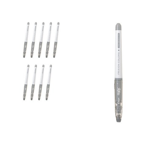 파이롯트 프릭션 칼라 수성펜 0.6mm SFC-10M, 그레이, 10개