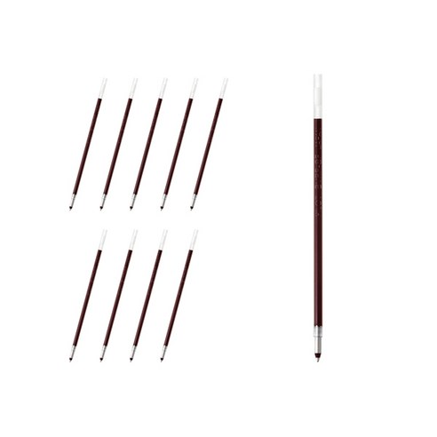 파이롯트 아크로볼 닥터그립 유성볼펜 리필심 0.7mm BVRF-8F, 레드, 10개