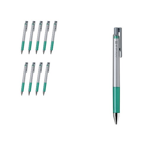 파이롯트 쥬스업 젤잉크펜 0.4mm, 메탈릭그린, 10개