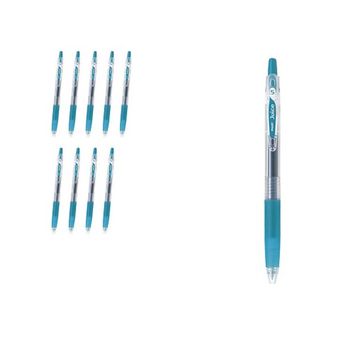 파이롯트 쥬스 젤잉크펜 0.5mm LJU-10EF, 터쿼이즈그린, 10개