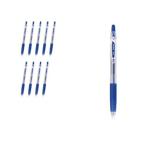 파이롯트 쥬스 젤잉크펜 0.5mm LJU-10EF, 블루, 10개