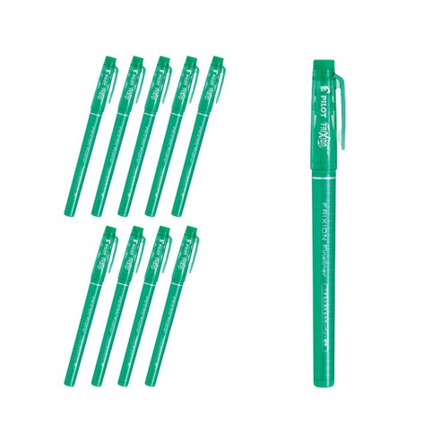파이롯트 프릭션 파인라이너 0.45mm SFFL-12F, 그린, 10개