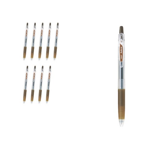 파이롯트 쥬스 젤잉크펜 0.5mm LJU-10EF, 커피브라운, 10개