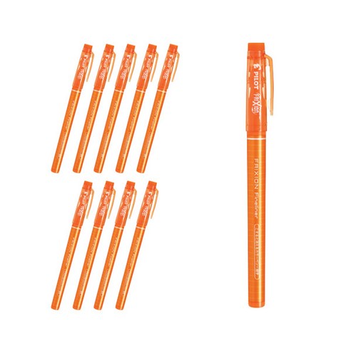 파이롯트 프릭션 파인라이너 0.45mm SFFL-12F, 오렌지, 10개