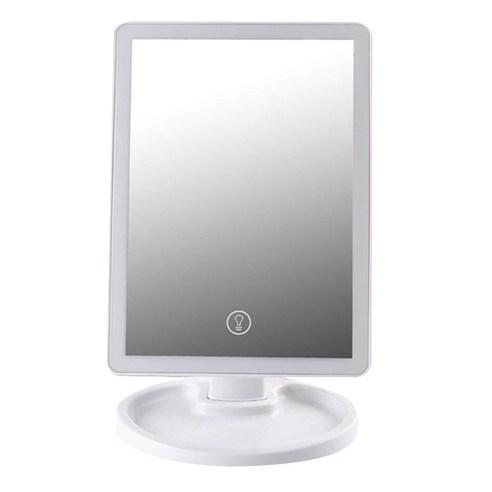 유니엘 뷰티 사각라인 LED 조명거울, 화이트