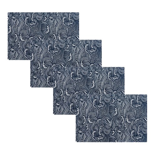 블럭마트 일본풍 식탁매트 4p, type3, 45 x 30.5 cm