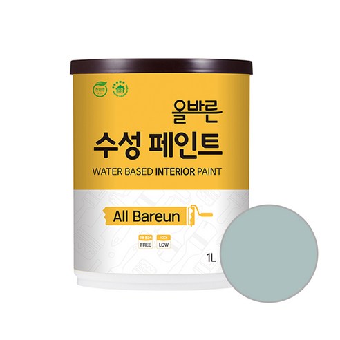 페인트인포 올바른 수성 페인트 1L, 블루민트
