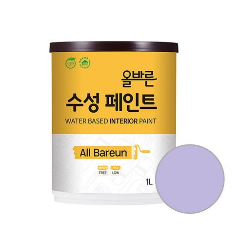페인트인포 올바른 수성 페인트 1L, 로맨틱바이올렛