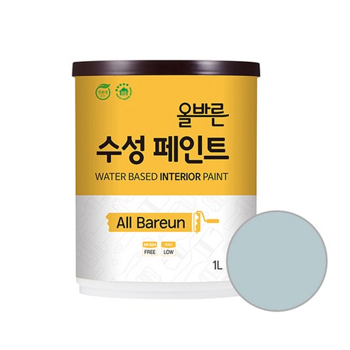 페인트인포 올바른 수성 페인트 1L, 젠틀스카이, 1000ml