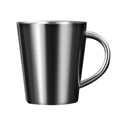 스테인리스 머그 컵 300ml, 실버, 1개