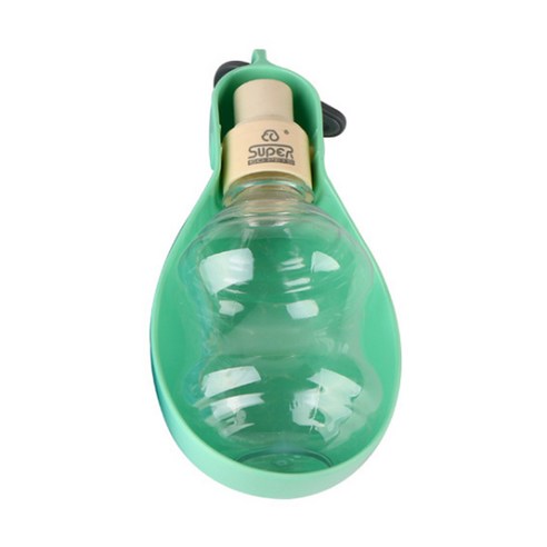 블럭마트 타원형 강아지물병 250ml, 파스텔 그린, 1개