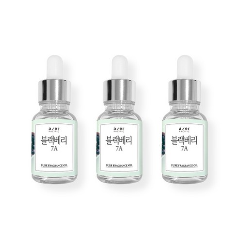 아제르퍼시픽 프래그런스 CPL 아로마 프리미엄 오일 30ml x 3p + 시향지 랜덤발송 3종 세트, 블랙베리(7A)