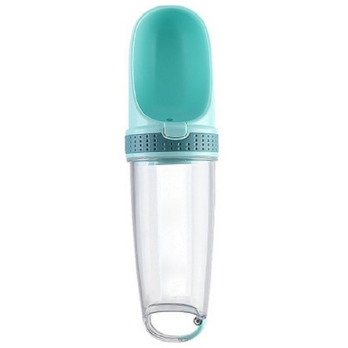 블럭마트 슬림 휴대용 반려동물 물병 350ml, 민트, 1개