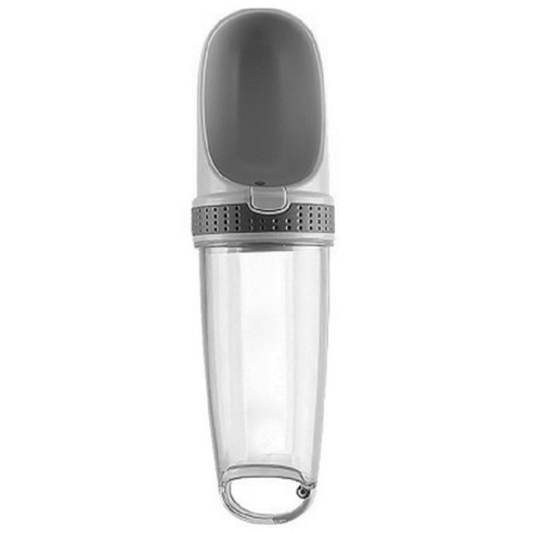 블럭마트 슬림 휴대용 반려동물 물병 350ml, 그레이, 1개