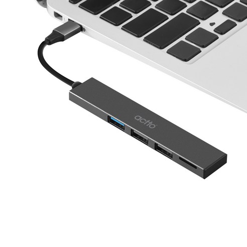 엑토 TF 카드리더기 3포트 USB 3.0 허브 CRH-13, 혼합색상