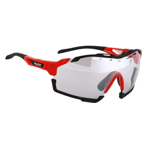 루디프로젝트 컷라인 자전거 스포츠 고글 SP637845-0000, 글로스 파이어 레드 블랙 범퍼(프레임), 임팩트X 포토크로믹 2 레이저 블랙(렌즈)