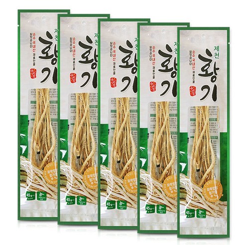 황기 한방재료, 5개, 45g