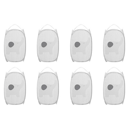 블럭마트 욕실 접이식 빨래 바구니, 코끼리, 8개