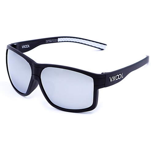 VKOOL 편광렌즈 선글라스 VK-2005 + 도수클립, 블랙 + 실버