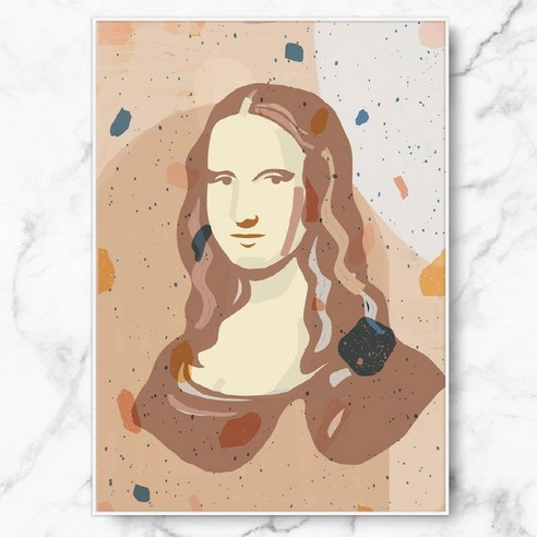 RYMD Monalisa Brick 메탈 액자, 화이트