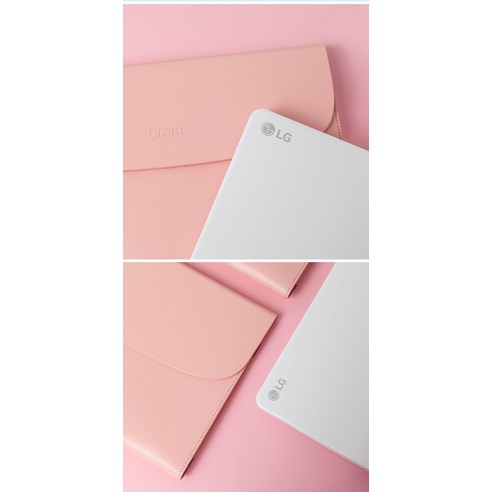 핸디/숄더형, 핑크계열, 중국에서 제조된 LG그램 노트북 전용 파우치
