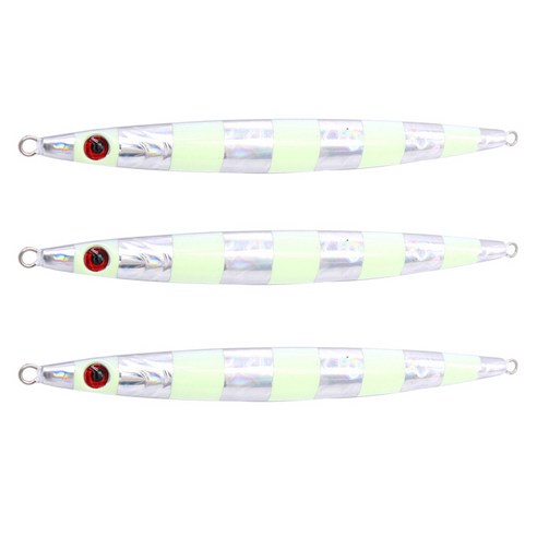 로얄피쉬 메탈지그 길쭉이 미끼 3p, 실버, 150g