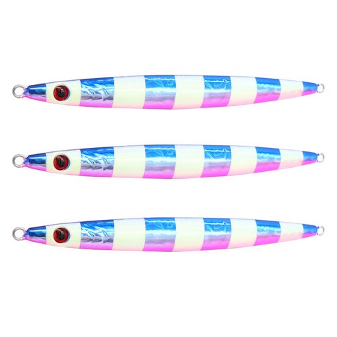 로얄피쉬 메탈지그 길쭉이 미끼 3p, 블루, 250g