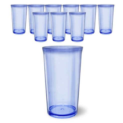 스타 다회용 PC컵 540ml, 블루, 10개