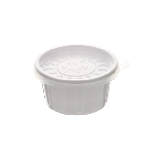 더담다 일회용 소스컵 221 소 95 x 45 mm 백색, 1개입, 400개