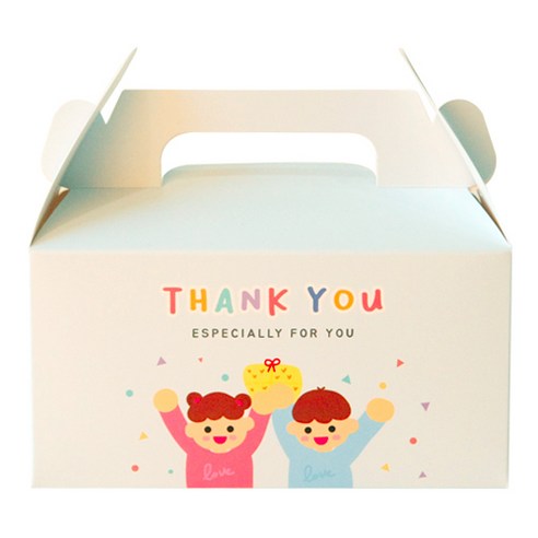 도나앤데코 롬롬 손잡이 사각 답례품 선물포장 상자, 하늘, 15개