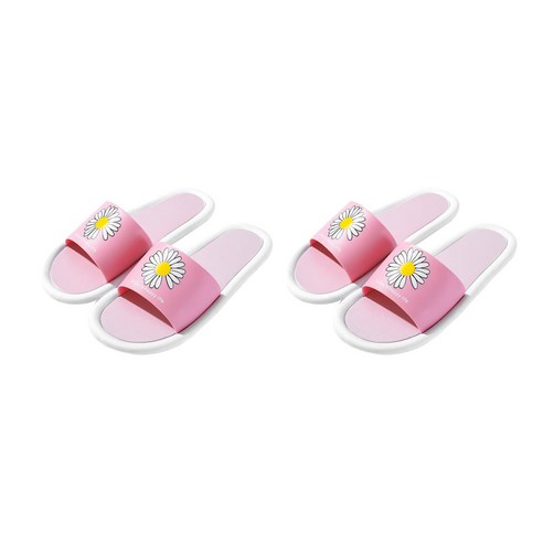 앤티스 엔조이 데이지 논슬립 거실 슬리퍼 2p, 핑크