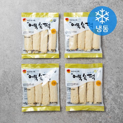 부산미도어묵 어묵속 떡 (냉동), 160g, 4개