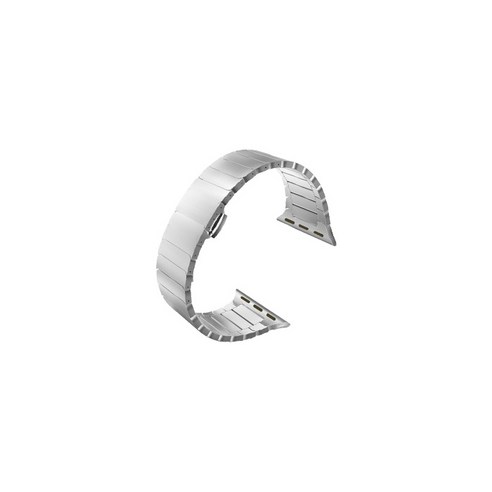비쉐르 애플워치 3/4/5 롱스퀘어 메탈 밴드 (38/40mm 호환 가능), 실버, 1개