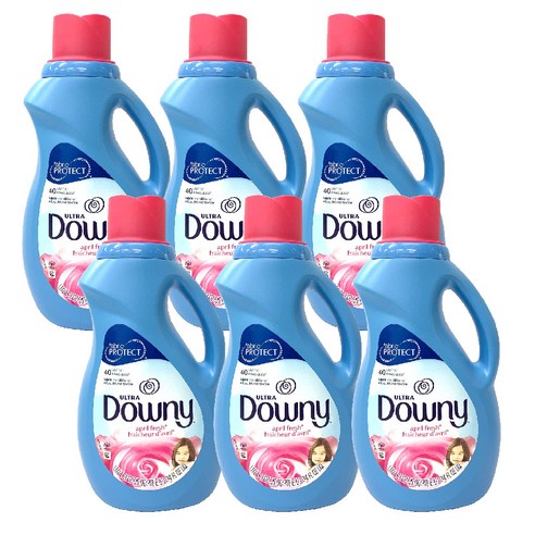 다우니 울트라 섬유유연제 에이프릴 프레시 본품, 1.02L, 6개
