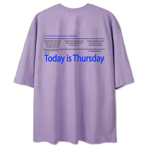 벤힛 Thursday 오버핏 반팔 티셔츠