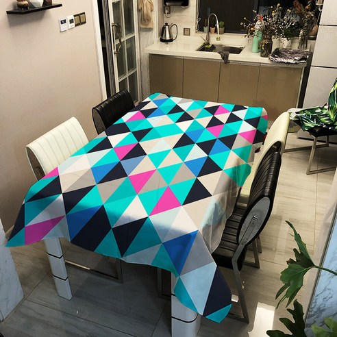 콩 케이리빙홈 패턴데코 테이블보, J, 140 x 140 cm