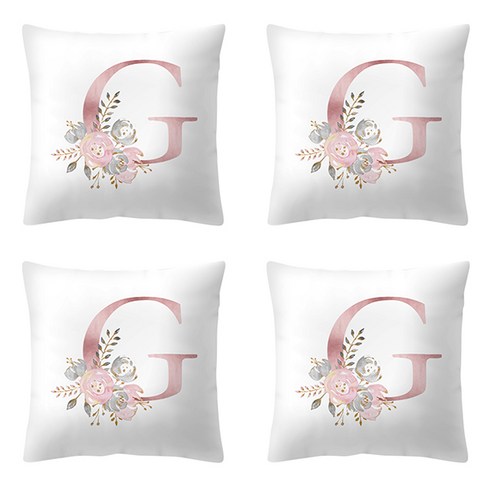 블럭마트 알파벳 쿠션커버 4p, G