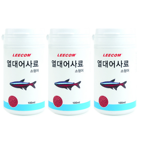 리컴 소형 열대어 사료, 3개, 100ml