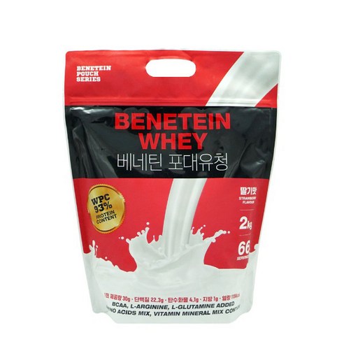 베네틴 포대유청 WPC 파우더 딸기맛, 2kg, 1개