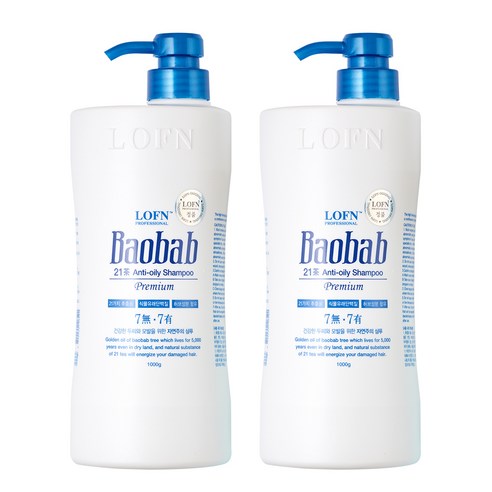 로픈 바오밥 안티오일리 샴푸, 1000ml, 2개