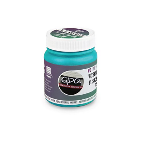 지디큐팩토리 실크스크린 날염용 수성 러버 잉크 500g, 형광하늘색