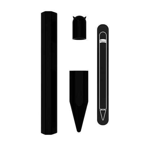 애드온 애플펜슬 1세대 마그네틱 슬리브 캡 케이스, 블랙(AA183), 1세트